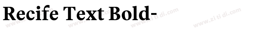 Recife Text Bold字体转换 Recife Text Bold字体转换